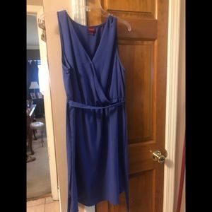 Royal blue sleeveless dress